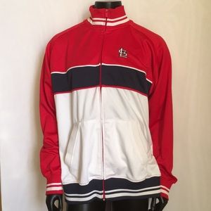 ST LOUIS CARDINALS STITCHES XL TRACK JACKET